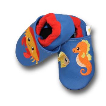 Krabbelschuhe Krabbe, Seepferd & Fisch